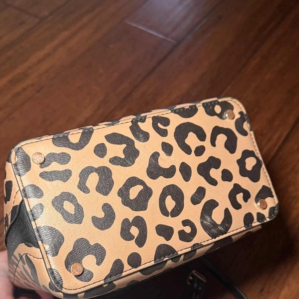 kate spade Leopard Print Crossbody in Tan and Black - Picture 7 of 8